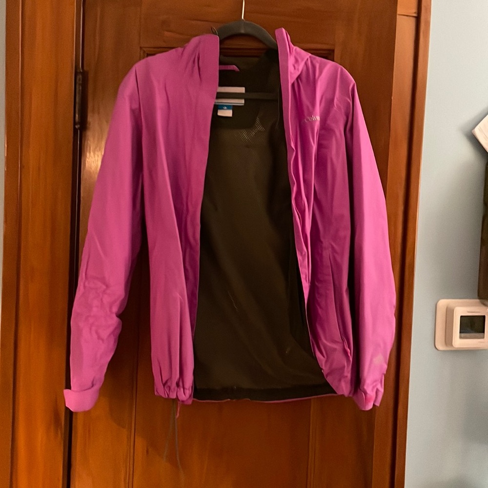 Pink Columbia rain jacket